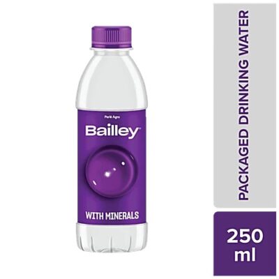 Bailley Packaged Drinking Water, 250 ml (40 Pcs)